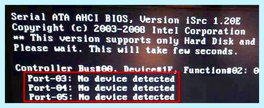 Bootable device was not found