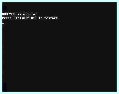Bootmgr is missing windows 7