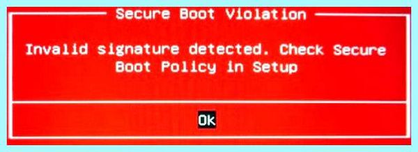 Check secure boot policy