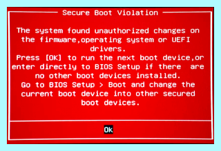 Check secure boot policy