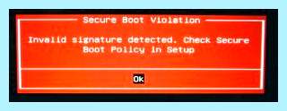 Check secure boot policy