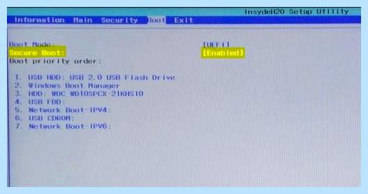 Check secure boot policy
