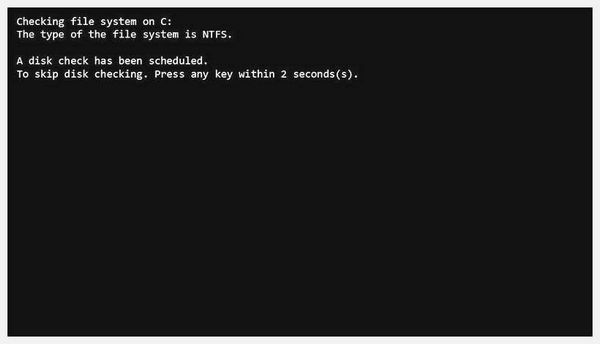 Checking file system что это выключать питание