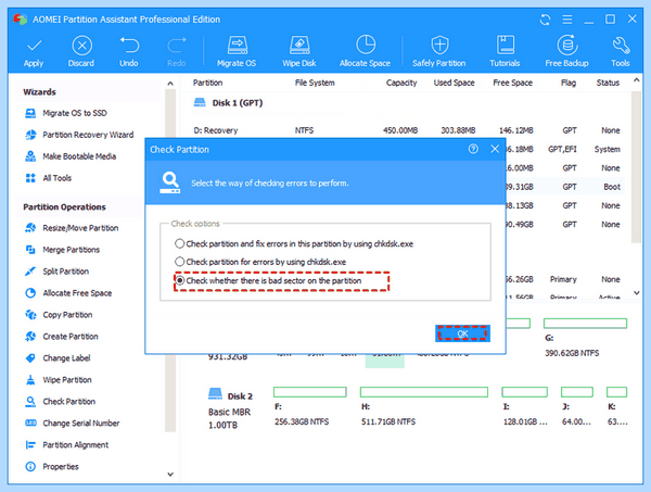 Checking file system on c
