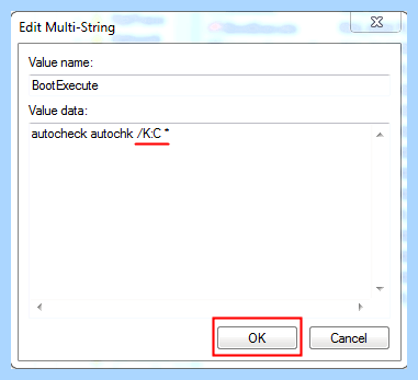 Checking file system on c