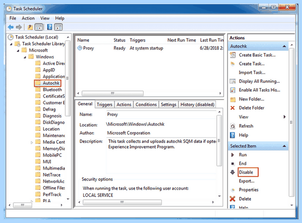 Checking file system on c