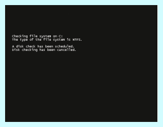 Checking file system on
