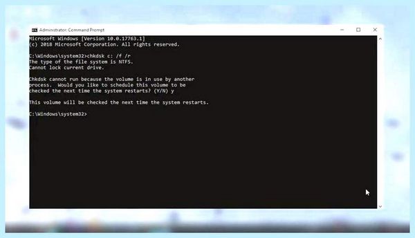 Chkdsk при каждой загрузке этом диске