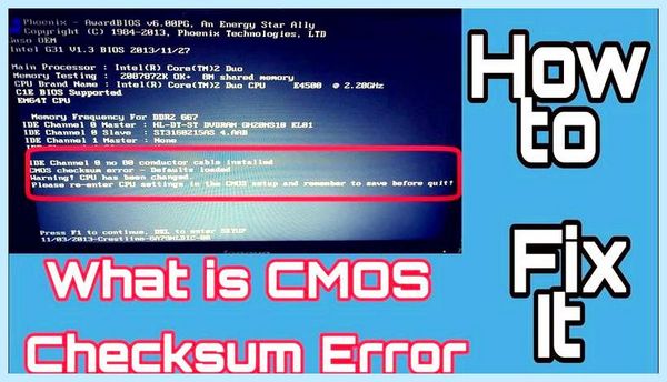 Cmos checksum error defaults издается всего один или