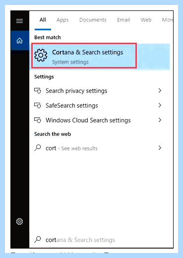Cortana как отключить