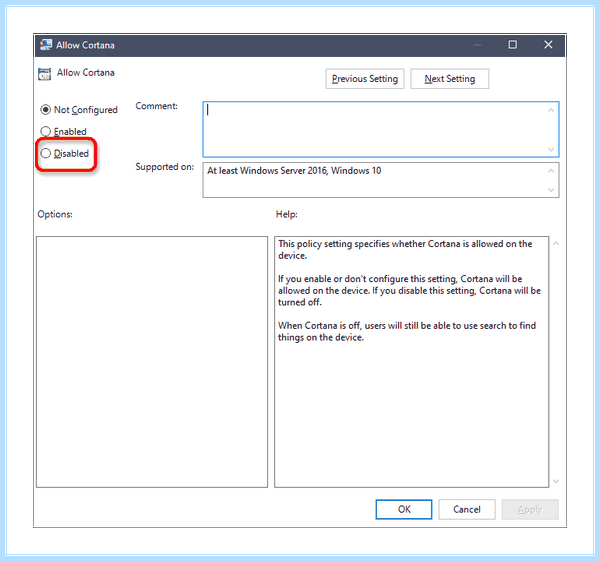 Cortana windows 10 что это как отключить