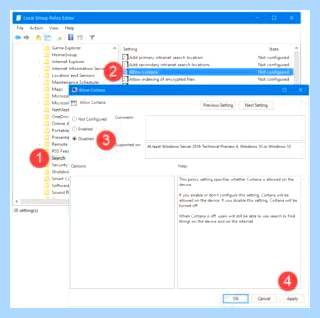 Cortana windows 10