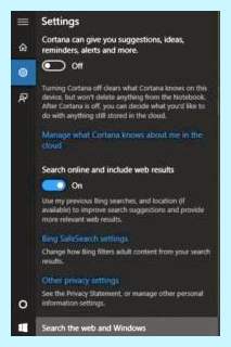 Cortana windows 10