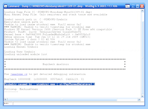 Crash dump memory