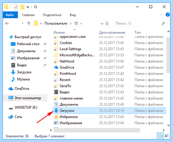 C users home downloads