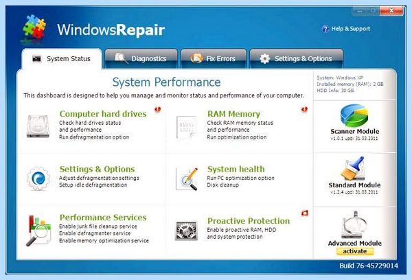 C windows repair из папки