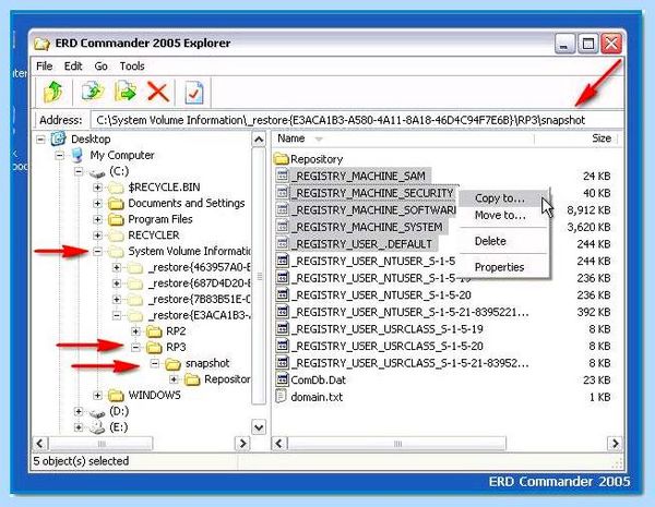 C windows system32 config system