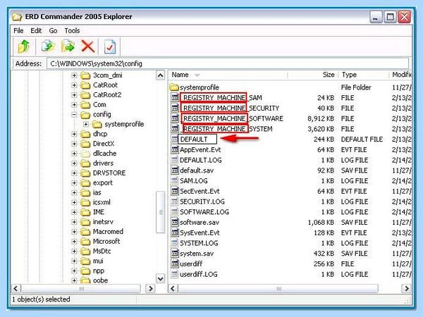 C windows system32 config system