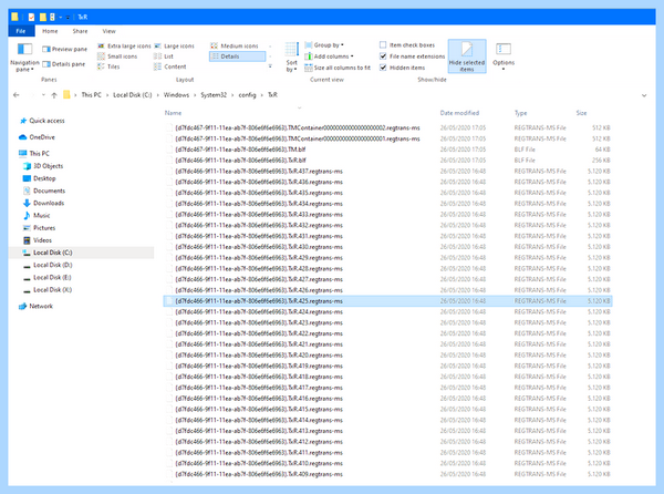 C windows system32 config txr себе ряд средств автоматизации удаления