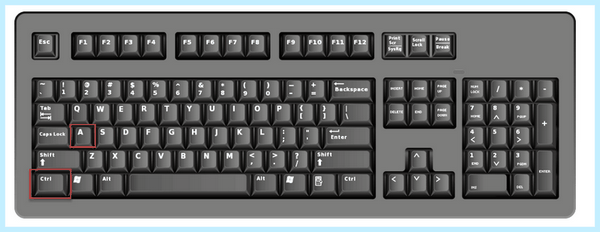 Ctrl a выделить все (ctrl, выделить, весь, панели задач) Ctrl a выделить все