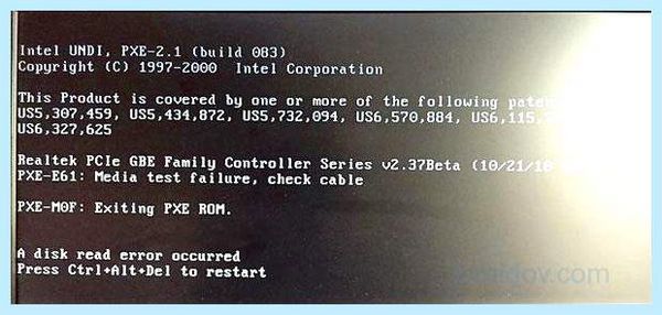 Ctrl alt del to restart (ctrl, restart, read error occurred, disk read, error occurred press) Ctrl alt del to restart