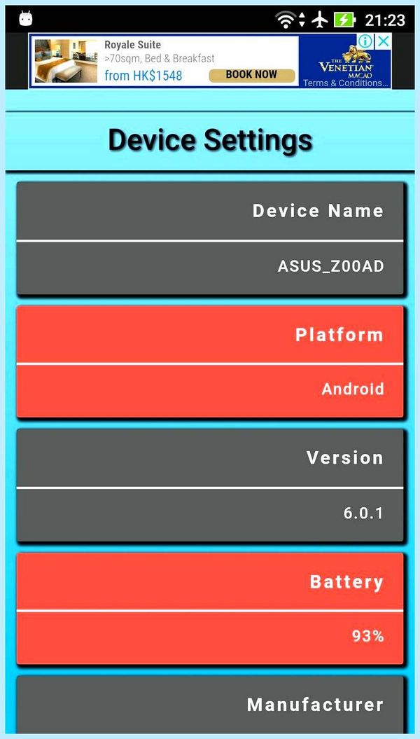 Device settings перевод Saving the     device