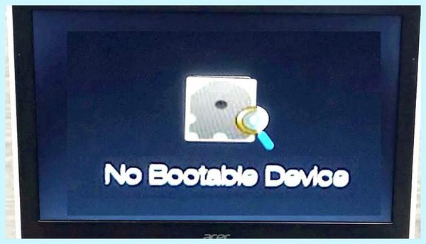 Acer no bootable device что делать