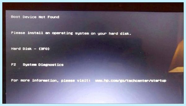 Boot device not found что делать hp