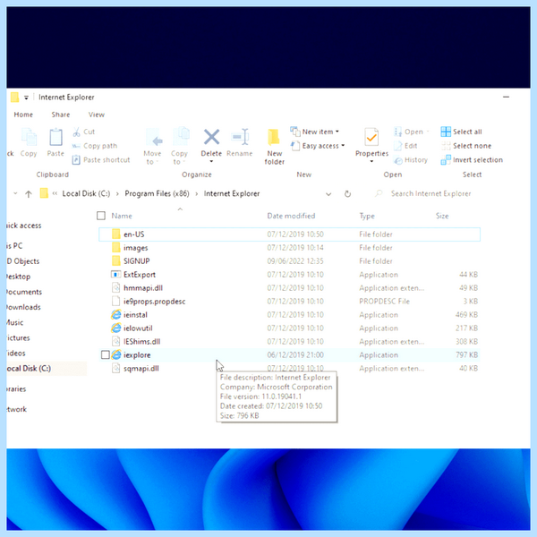 C program files internet explorer