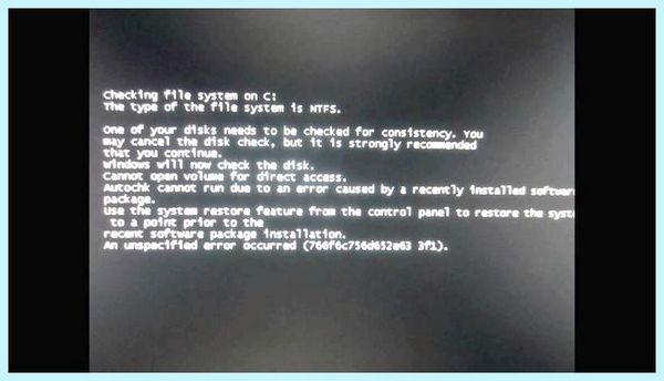 Checking file system что это