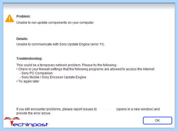 Error code 11