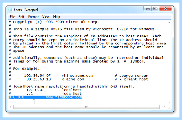 Hosts file location