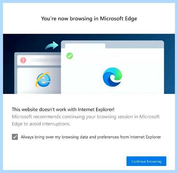 Internet explorer вместо edge