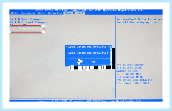 Load optimized defaults перевод на русский