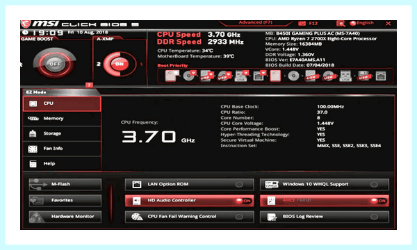 Msi click bios