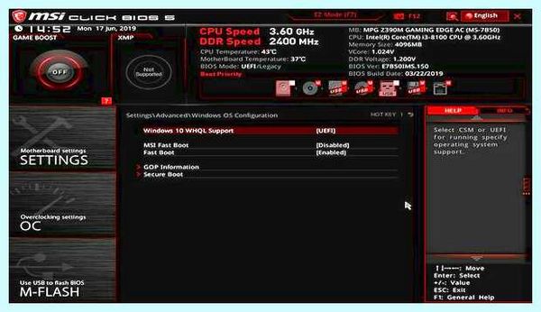 Msi как установить винду