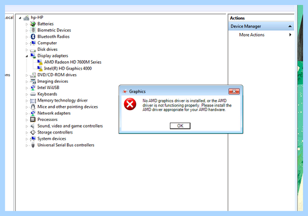 No amd driver is installed