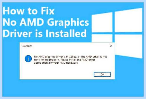 No amd graphics driver is installed