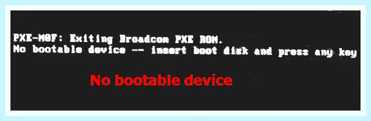No boot device