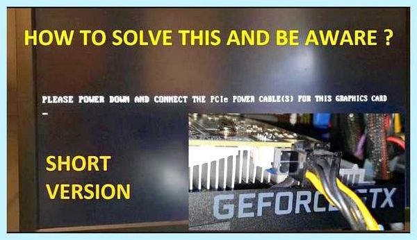 Please power down and connect the pcie