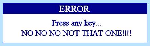 Press and key to continue