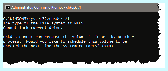 Run chkdsk f синий экран что делать