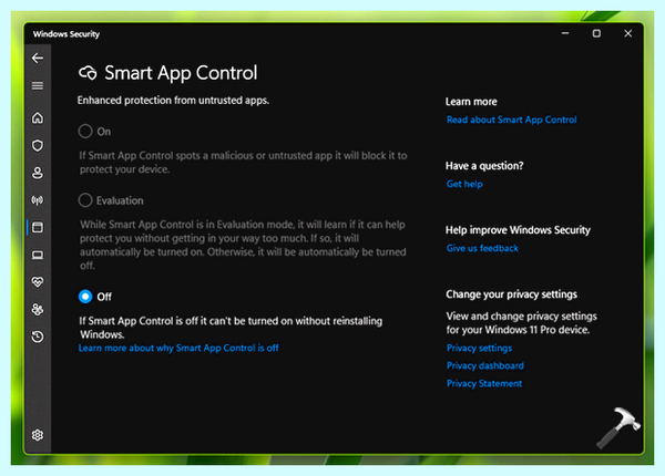 Smart app control