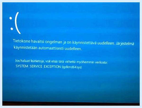 System service exception 00000000 c0000005