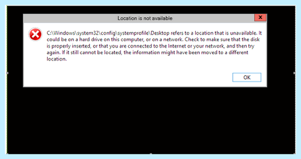System32 config systemprofile desktop