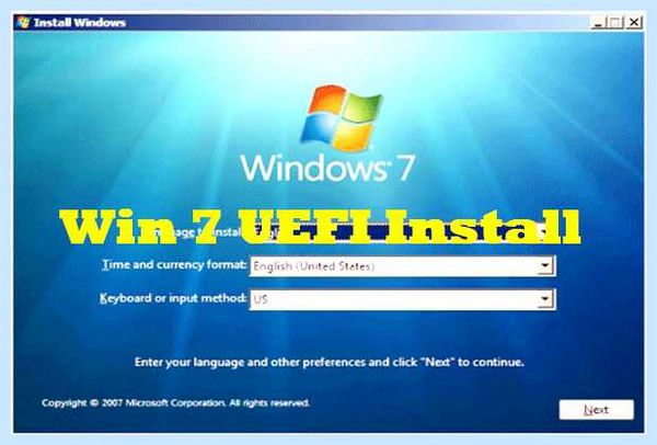 Uefi флешка windows 7