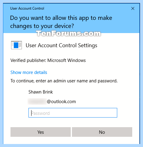 User account control windows 10