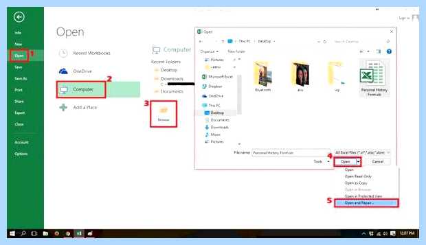 Восстановление поврежденных excel
