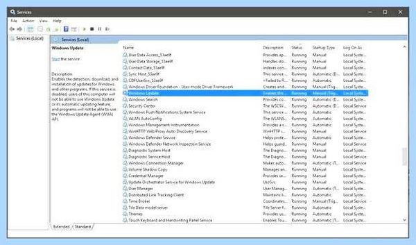 Windows 10 services