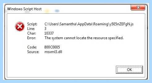 Windows script host не удается